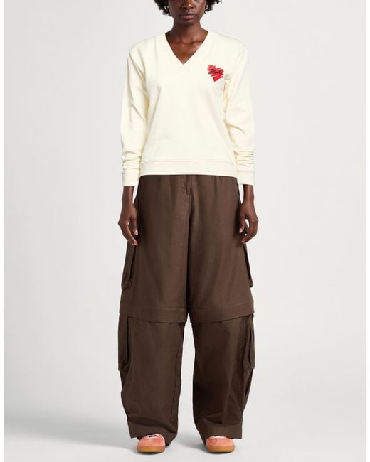 Karl Lagerfeld Natural Ivory Sweatshirt Organic Cotton