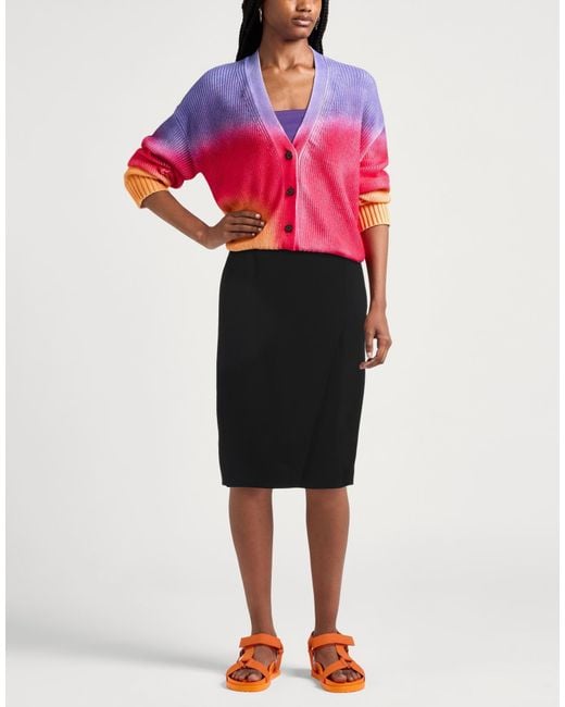Moschino Black Midi Skirt Polyester, Elastane