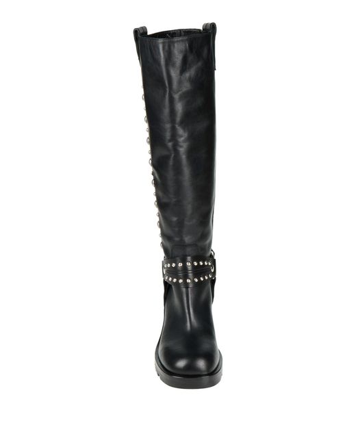 Strategia Black Boot Leather