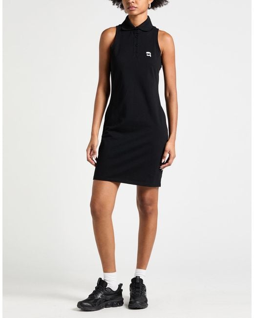 Karl Lagerfeld Black Mini Dress Organic Cotton