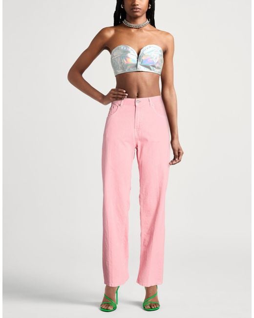 Haikure Pink Pants Cotton, Linen