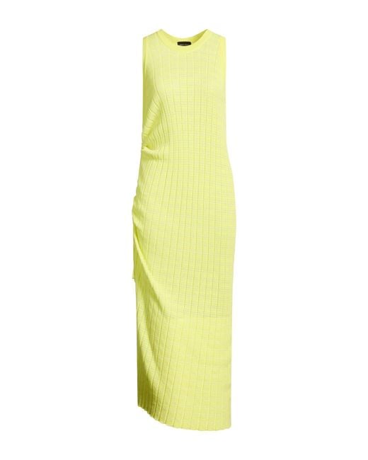 Roberto Collina Yellow Maxi Dress Cotton, Nylon