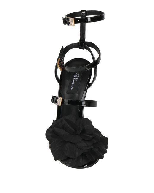 Blumarine Black Sandals Textile Fibers