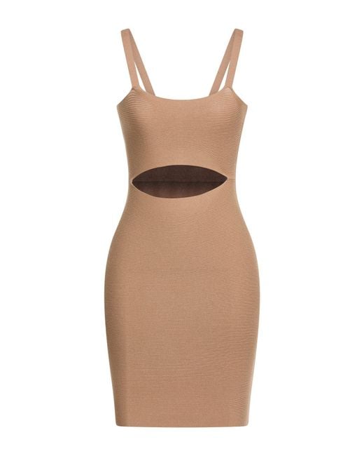 Kontatto Natural Mini Dress Viscose, Polyester