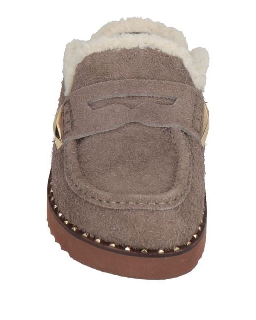 Ash Brown Mules & Clogs Leather