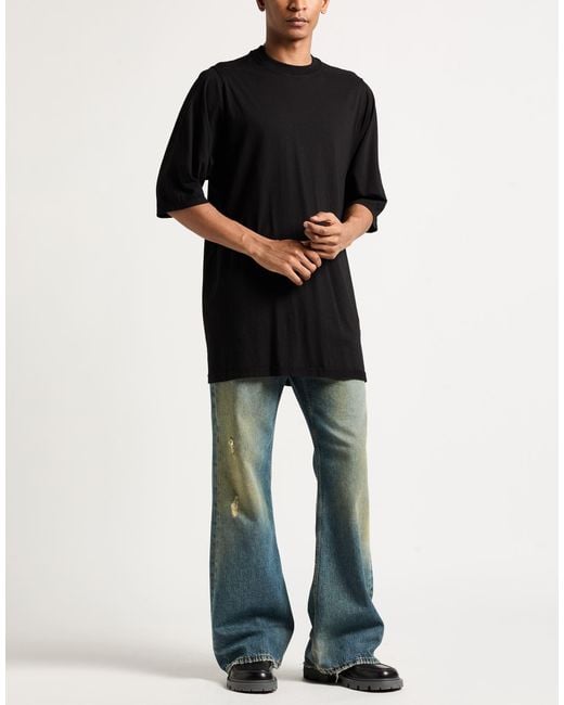 Rick Owens Black T-Shirt Cotton for men