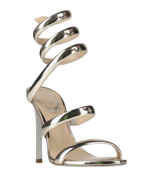 Rene Caovilla Metallic Sandals Calfskin