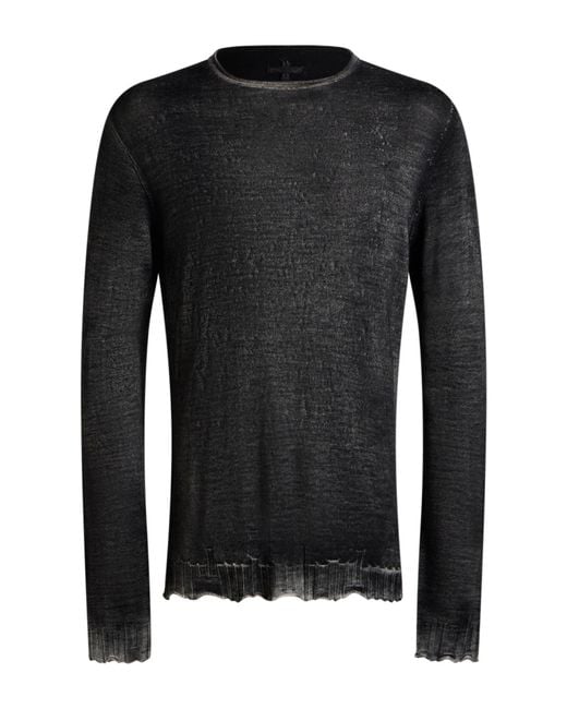 MD75 Black Charcoal Sweater Wool for men