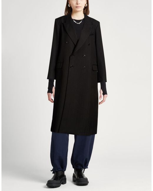 Barena Black Coat Virgin Wool