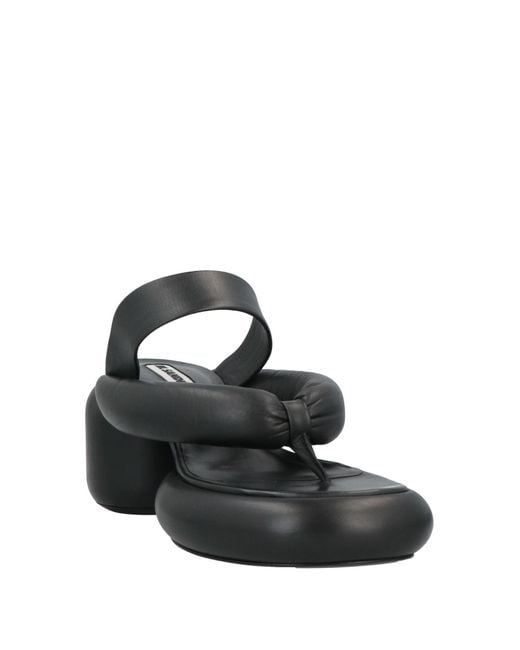 Jil Sander Black Thong Sandal