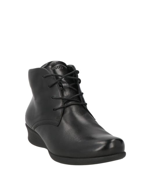 Ecco Black Ankle Boots Leather