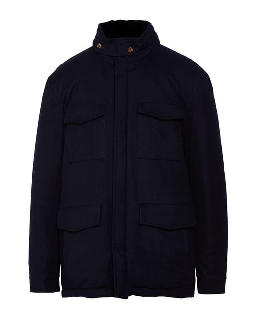 KIRED Blue Jacket Wool, Elastane for men