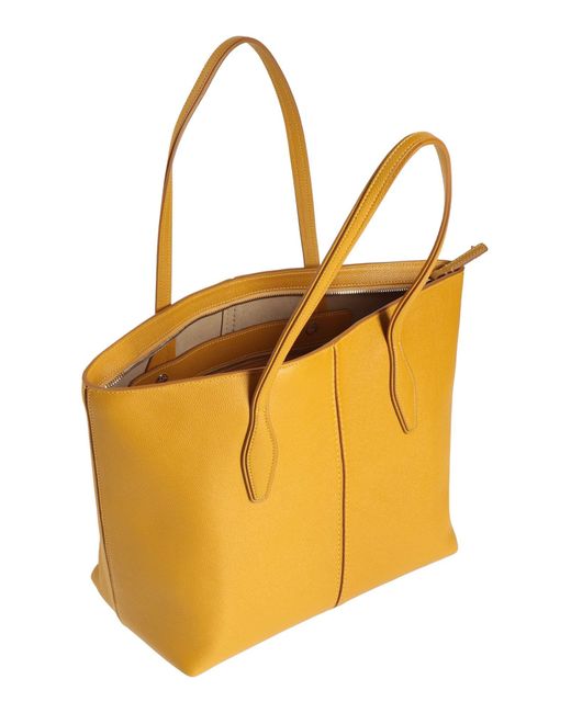 Tod's Yellow Handbag Leather