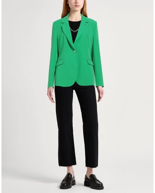 Hanita Green Blazer Polyester, Elastane