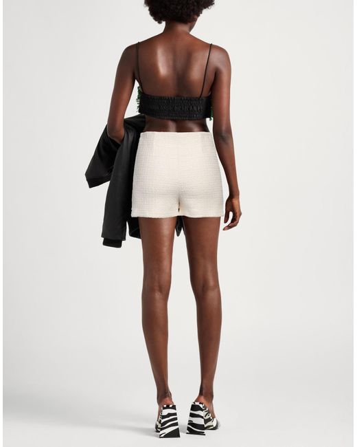 Maje Natural Ivory Shorts & Bermuda Shorts Cotton, Polyamide, Polyester, Synthetic Fibers, Wool