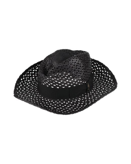 Borsalino Black Hat Straw