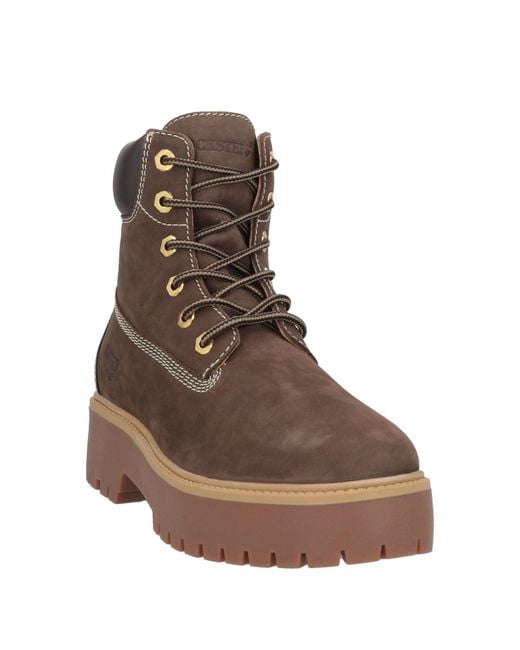 Docksteps Brown Ankle Boots Leather