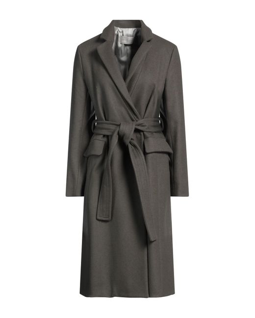 Antonelli Gray Charcoal Coat Virgin Wool, Polyamide, Cashmere