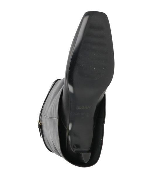 Alohas Black Boot Leather