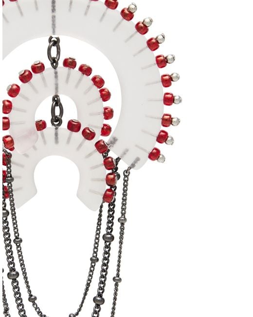 Tory Burch White Ohrring