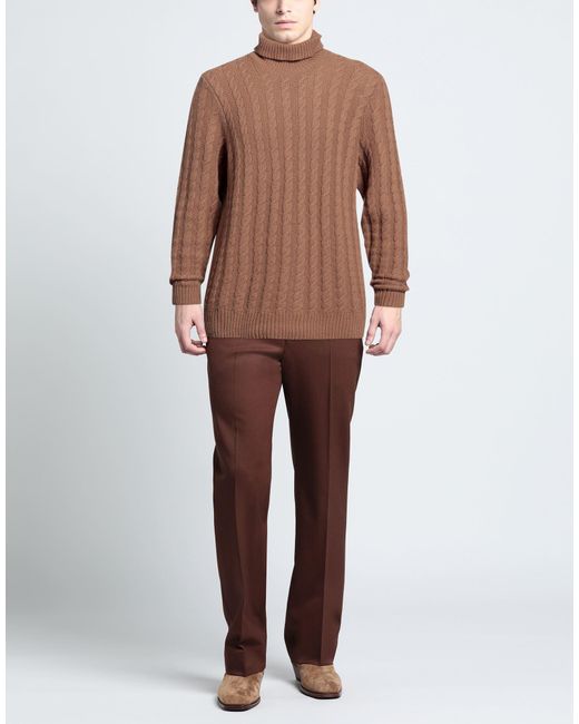 Zanone Brown Turtleneck for men