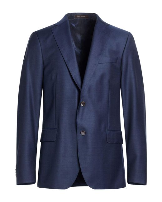 Oscar Jacobson Blue Blazer Wool for men