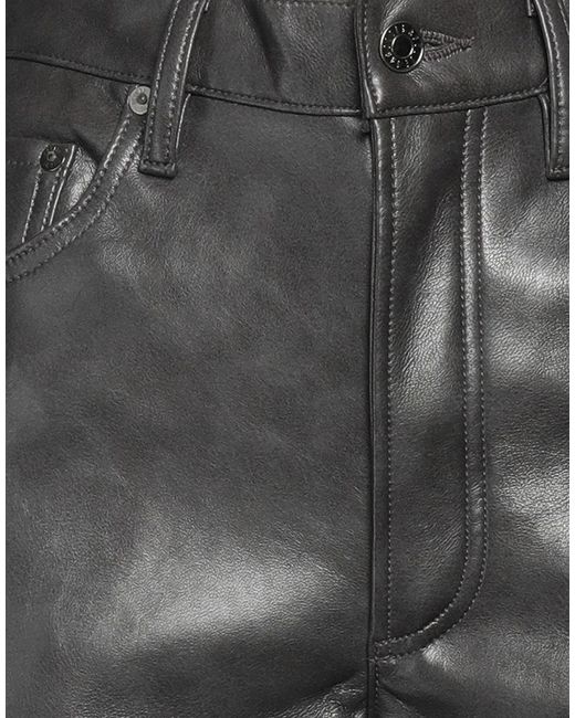 Agolde Gray Pants Recycled Leather, Polyurethane, Polyester