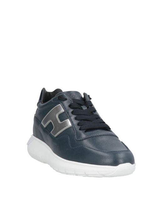 Hogan Blue Sneakers Textile Fibers, Leather