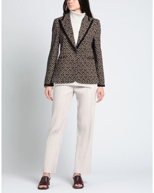 SIMONA CORSELLINI Black Blazer Polyester, Viscose, Elastane, Polyamide
