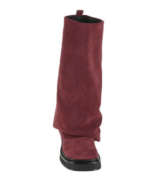 The Attico Red Boot Leather