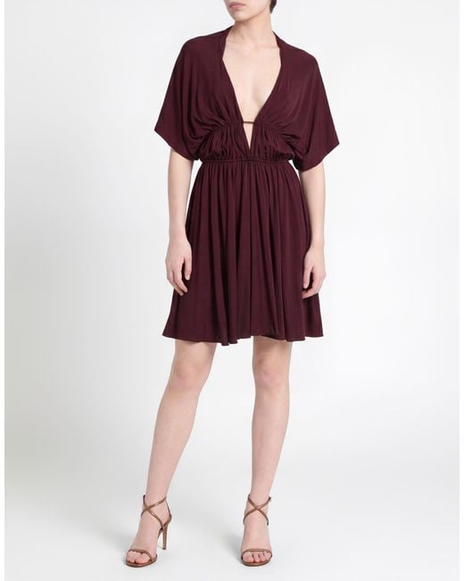 Alaïa Purple Mini Dress Viscose, Elastane