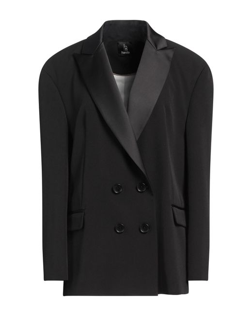 Hanita Black Blazer Polyester, Elastane