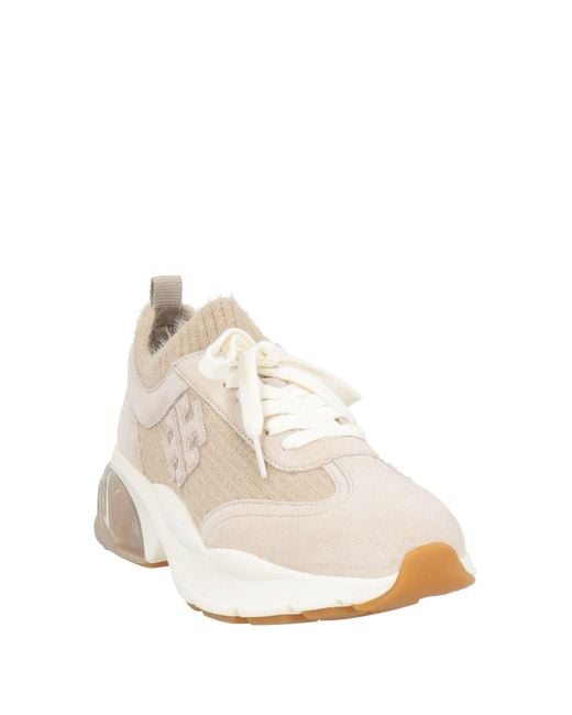 Tory Burch Natural Sneakers Leather, Textile Fibers