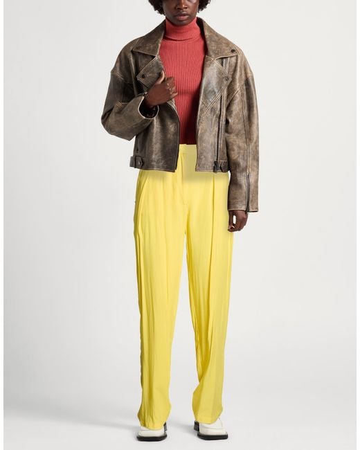 Manila Grace Yellow Pants Viscose