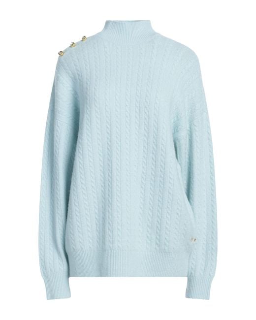 Chiara Ferragni Blue Turtleneck Acrylic, Polyamide, Wool, Elastane