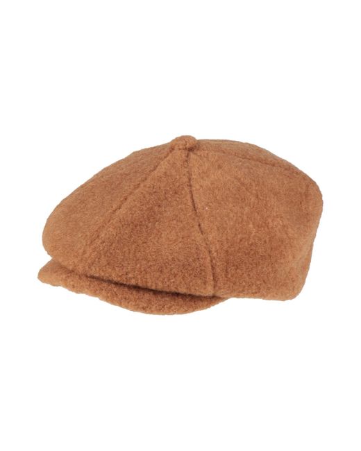 Liu Jo Brown Camel Hat Acrylic, Wool, Polyester