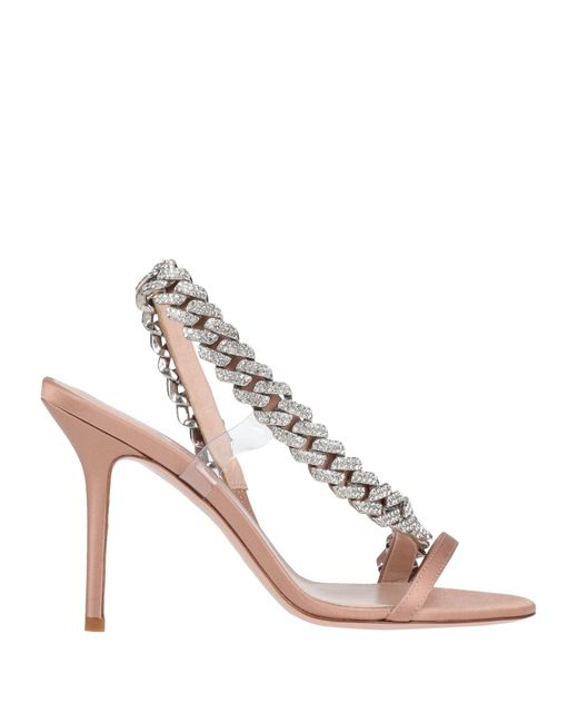 Gedebe Pink Sandals Textile Fibers