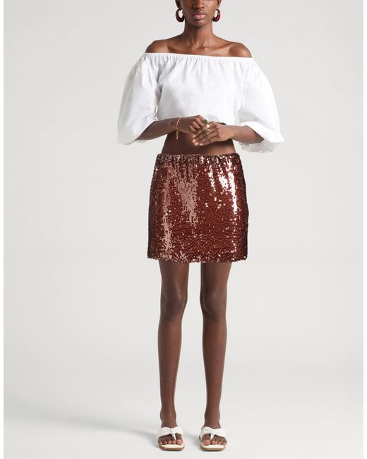 ViCOLO Red Mini Skirt Polyester, Elastane