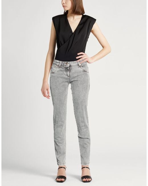 Brunello Cucinelli Gray Jeans Cotton, Elastane