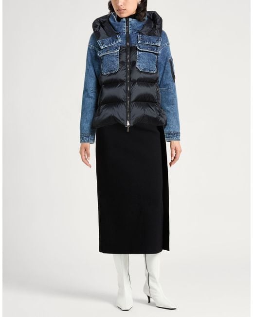 Moorer Blue Denim Outerwear Cotton, Polyurethane