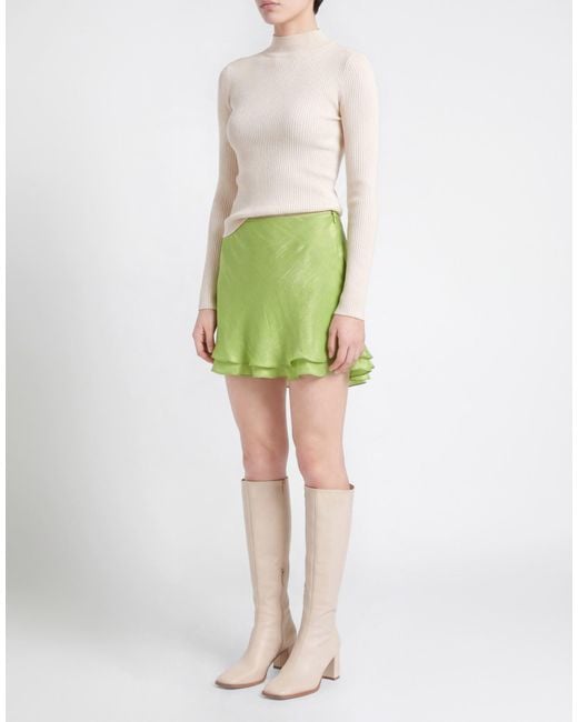 Priscavera Green Mini Skirt Polyester