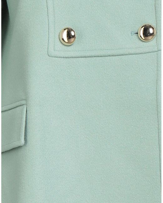 Liu Jo Green Coat Polyester, Acrylic, Wool