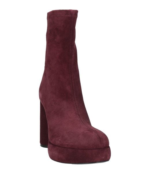 Vic Matié Purple Plum Ankle Boots Leather