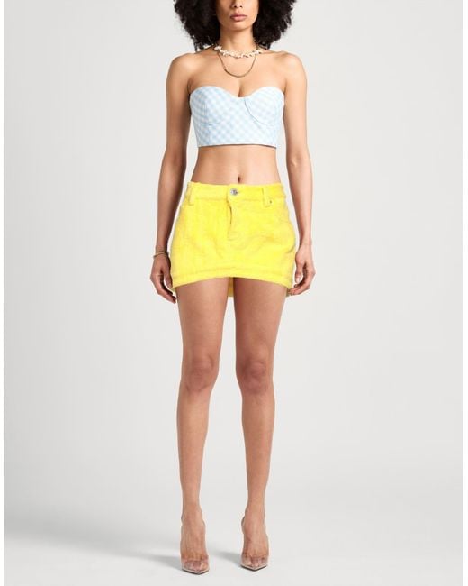 DSquared² Yellow Mini Skirt