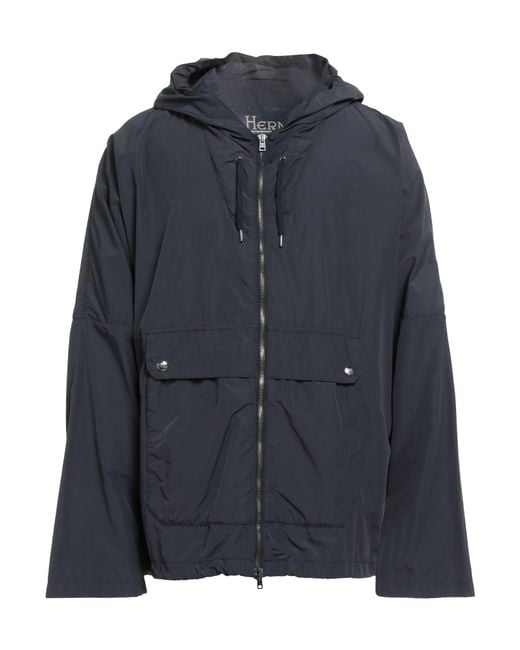 Herno Blue Midnight Jacket Polyamide, Cotton for men