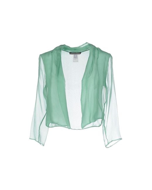 Alberta Ferretti Green Shrug Silk