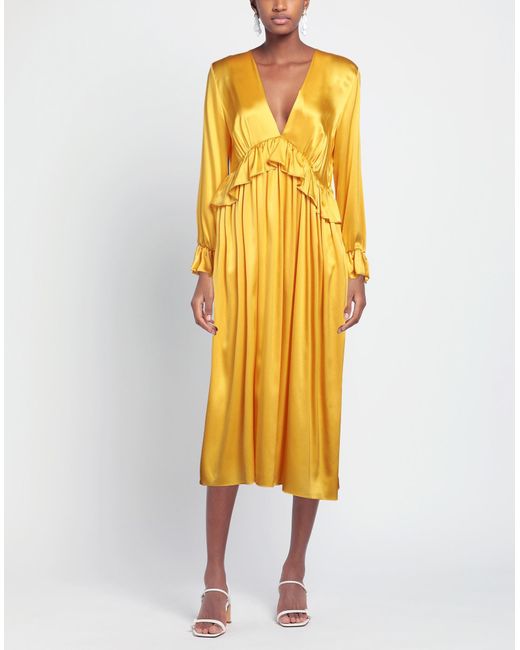 Aglini Yellow Midi Dress