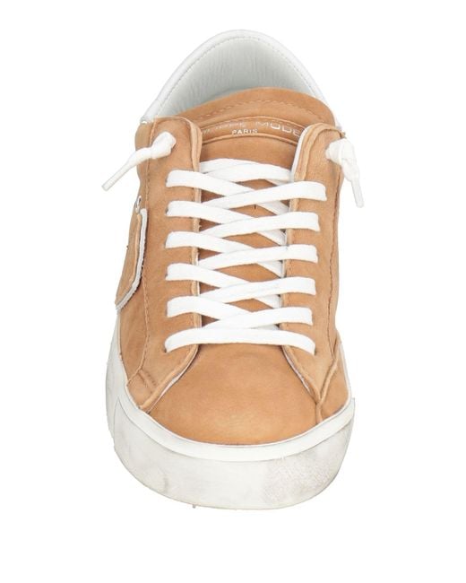 Philippe Model White Camel Sneakers Leather for men