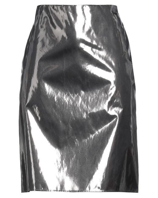 Aspesi Gray Lead Mini Skirt Polyester