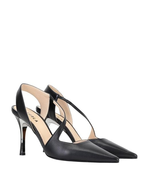 Furla Black Code Slingback T.90 Pumps Soft Leather